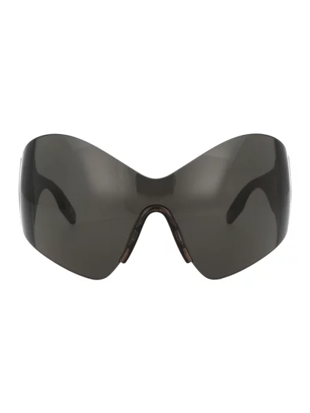 Lniane okulary przeciwsłoneczne Balenciaga Shield czarne