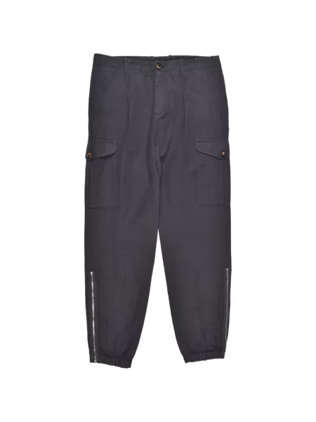 Pantaloni cargo Brunello Cucinelli conici gri