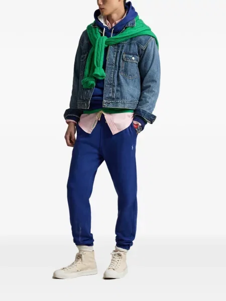 Polo majica Polo Ralph Lauren s vezom keper karirana plava