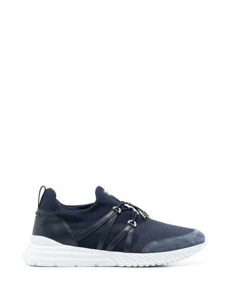 Sneakerși Stefano Ricci din piele albastru