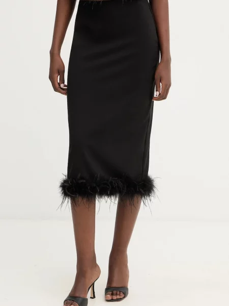 Haveone fustă midi drept negru