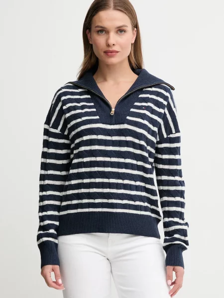 Вълнен пуловер Tommy Hilfiger тъмносиньо