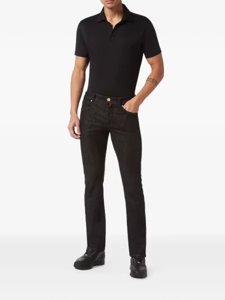 Pantaloni cu picior drept Billionaire negru