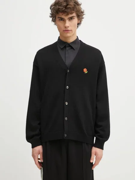Kenzo kardigan wełniany Pop czarny