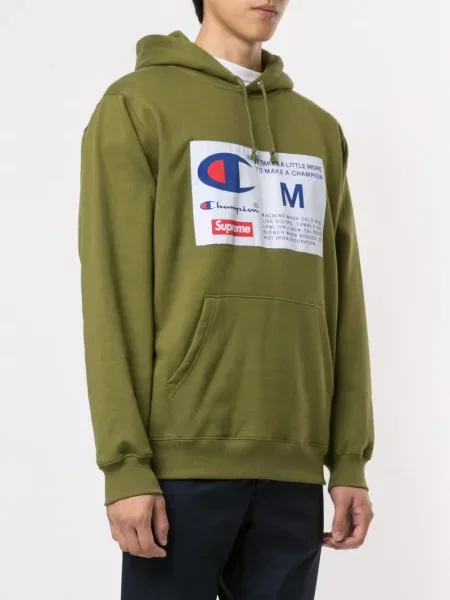 Hanorac cu glugă Supreme verde