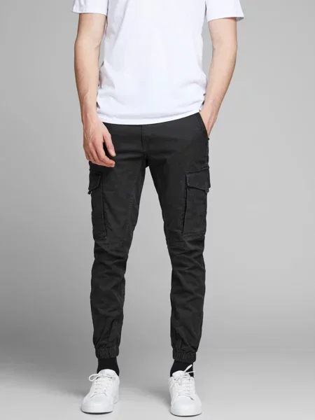 Карго JACK & JONES бавовна/перероблена чорний