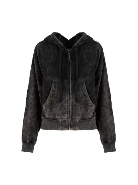 Bluza z kapturem Diesel z kapturem szara