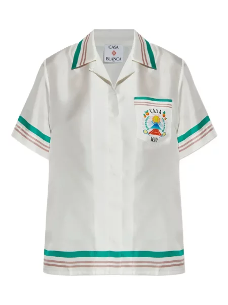 Jedwabna koszula Casablanca biała