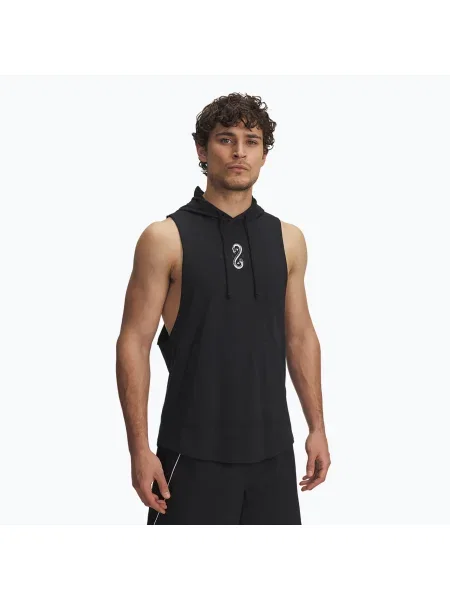 Under Armour Project Rock Snake SL мъжки суитшърт черен / глина бял