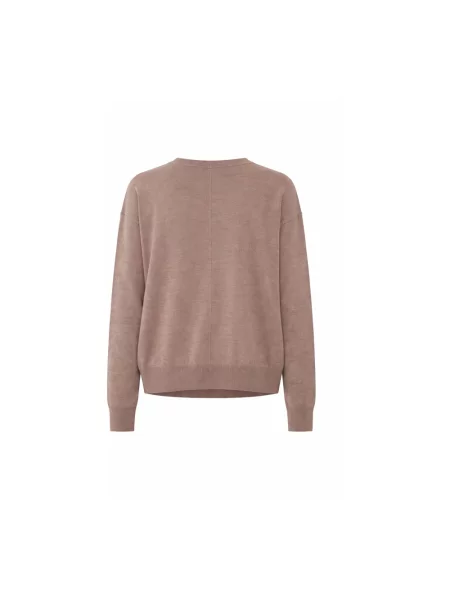 Sweter Aragona z kaszmiru brązowy