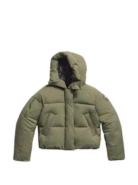 Geacă cu puf Canada Goose cu glugă verde