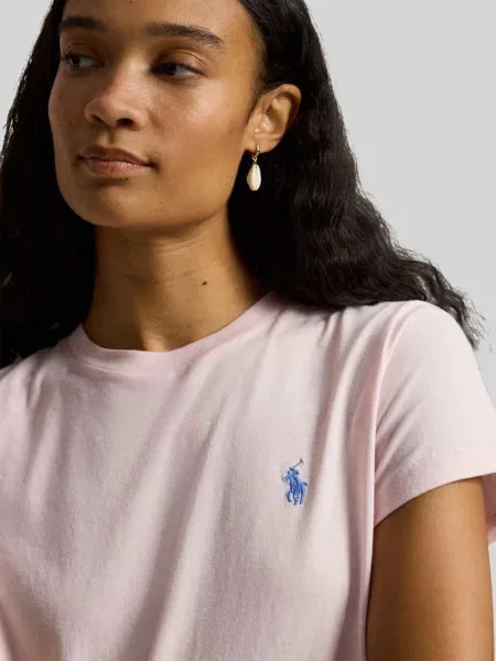 T-shirt z wyhaftowanym logo Polo Ralph Lauren różowa