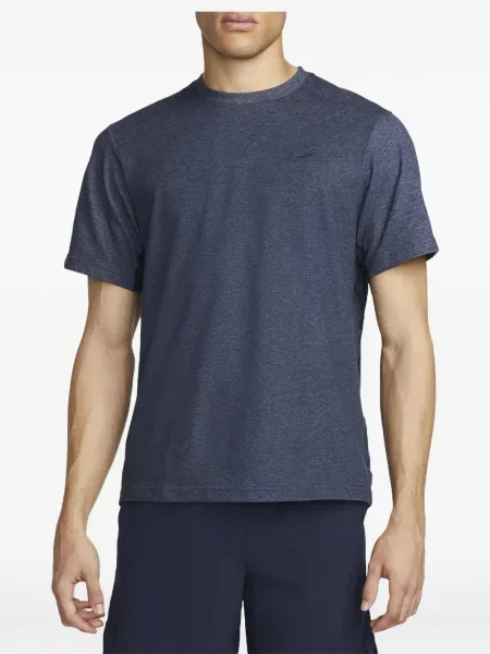 Prugasta vesta Nike s okruglim izrezom od flisa crvena