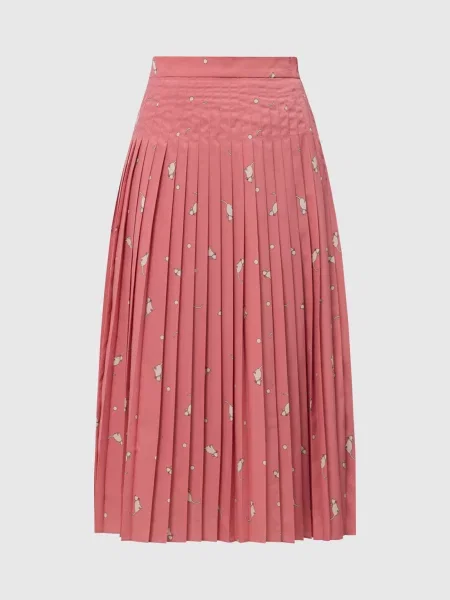 Плиссированная юбка Max Mara розовая