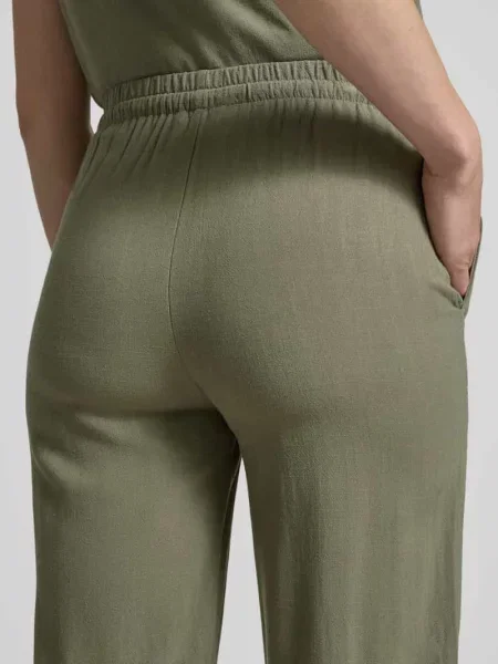 Spodnie z mieszanki i lnu model Zabaione