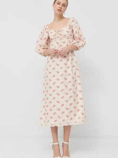 Notes du Nord sukienka Filippa beżowa