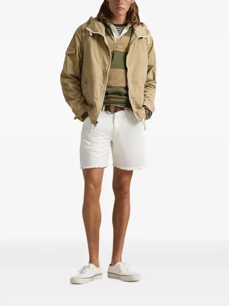 Căciulă Polo Ralph Lauren de catifea cord cu dungi de costum alb