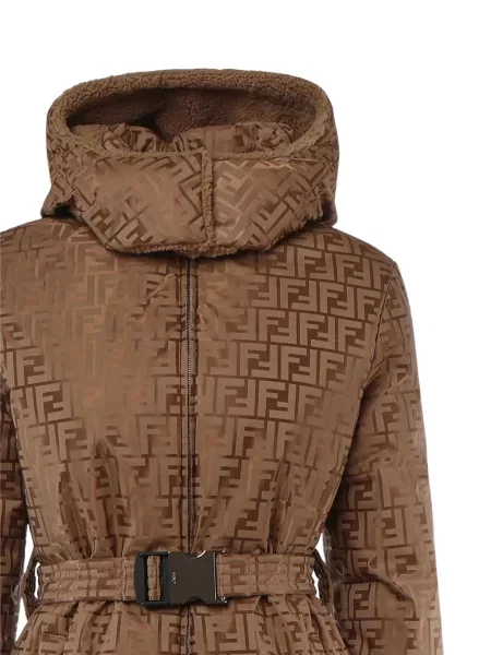 Cu centură geacă Fendi maro
