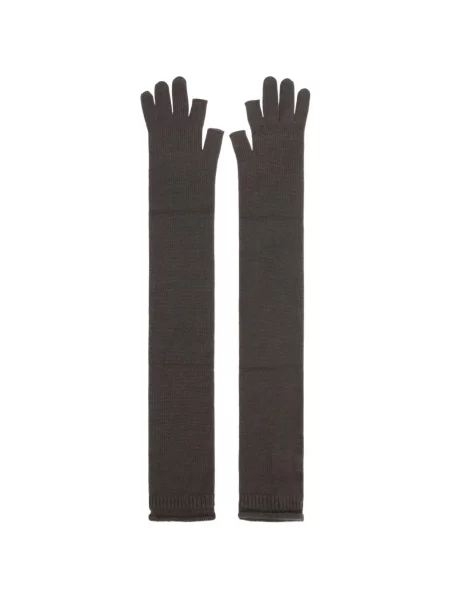 Lung mănuși Rick Owens tricotate gri