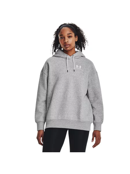 Худі Under Armour Icon Fleece Hoodie модний сірий світлий меланж/білий біла