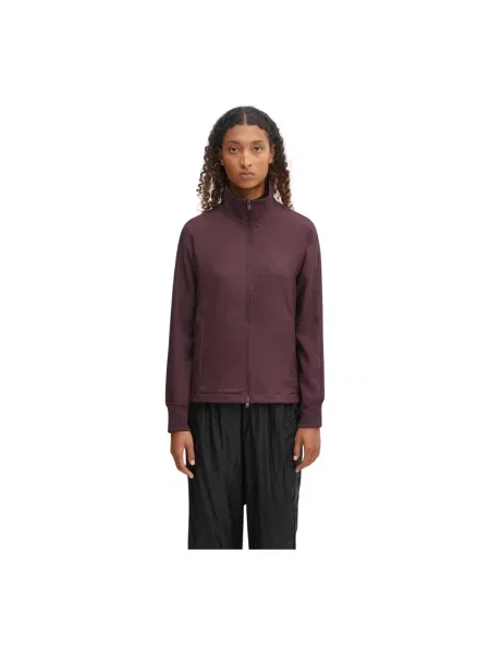 Top Adidas w paski do biegania fioletowy