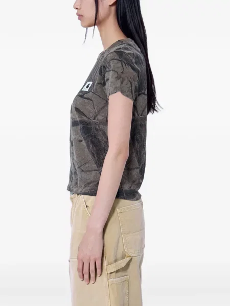 Tricou Carhartt Wip cu pene maro