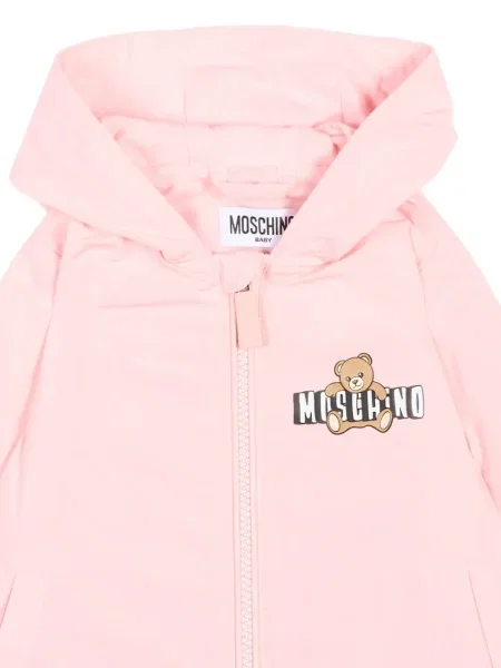Kurtka dziecięca Moschino różowa