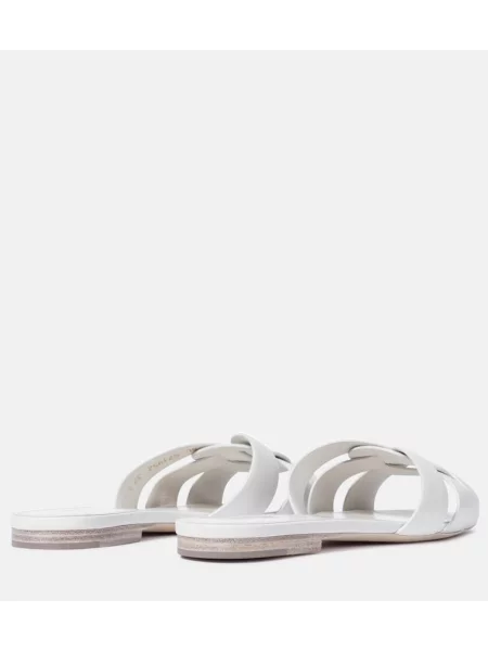 Sandale Saint Laurent din piele alb