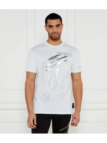 Plein Sport Tricou Lamina alb