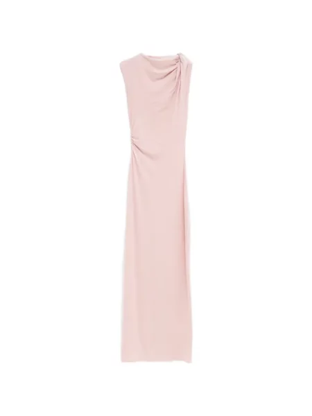 Rochie maxi Atlein drapată de costum roz