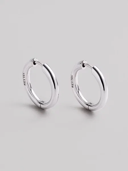 REYTEL Cercei THE HOOP M argintiu