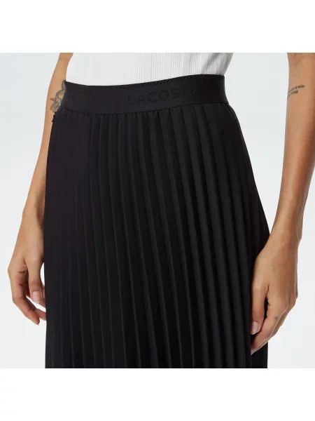 Lacoste Spódnica Z Nadrukiem Loose Fit czarna