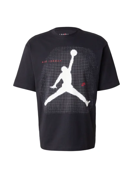 Jordan Majica živo rdeča / črna bela