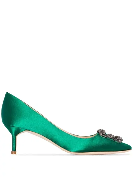 Pantofi cu toc Manolo Blahnik verde