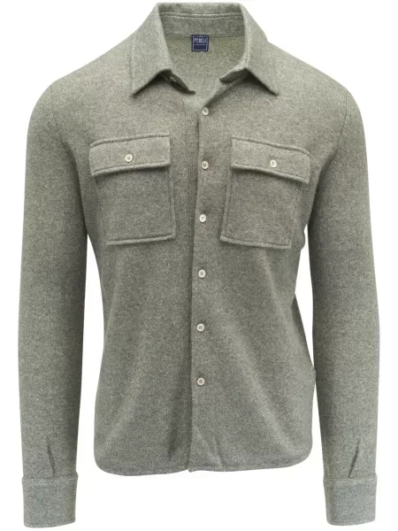 Pletena košulja Fedeli zelena