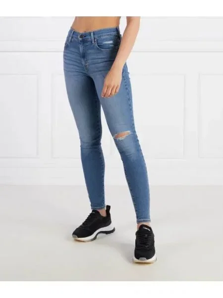 Levi's Blugi HIRISE SUPER SKINNY ISLAND | Super Skinny fit albastru