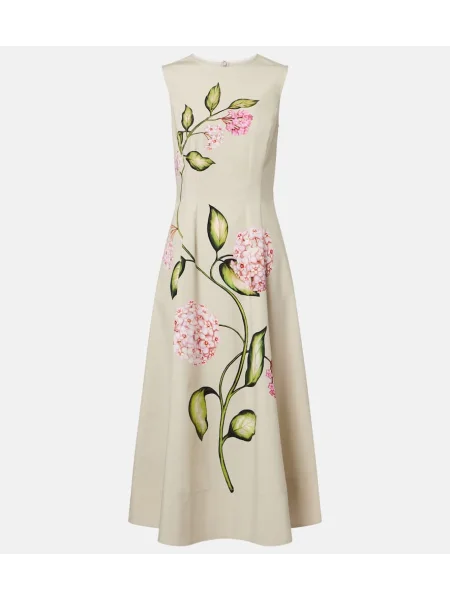 Rochie midi Oscar De La Renta până la genunchi din poplin de costum