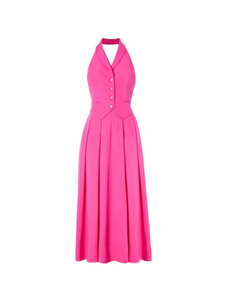 Rochie Temperley London plisată de costum roz