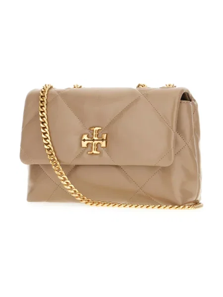 Torebka crossbody Tory Burch skórzana biznesowa beżowa