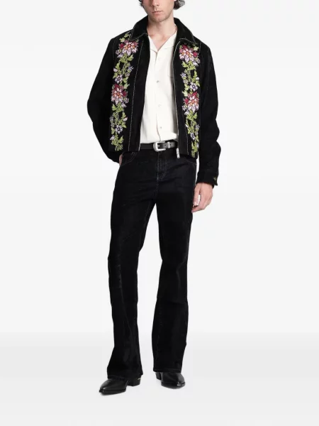 Geacă Amiri cu model floral negru