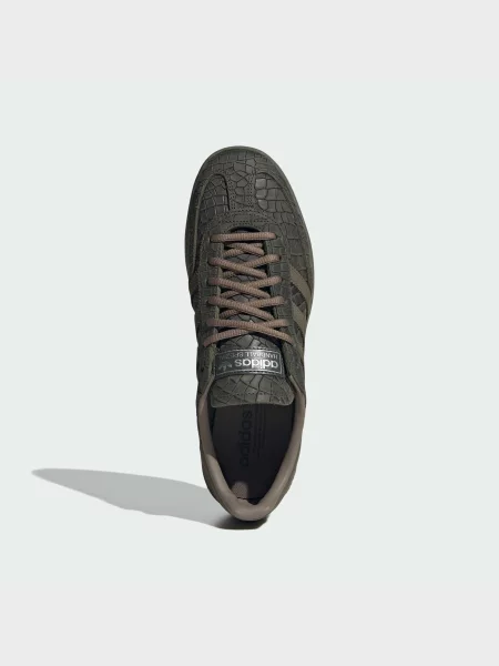 Кожаные кеды Adidas зеленые
