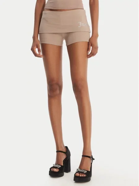 Juicy Couture Спортни шорти Roll Down бежов