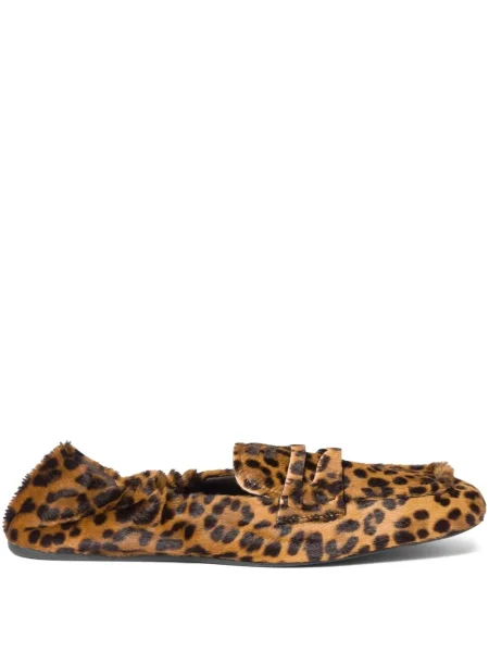 Pantofi loafer Miu Miu din piele maro