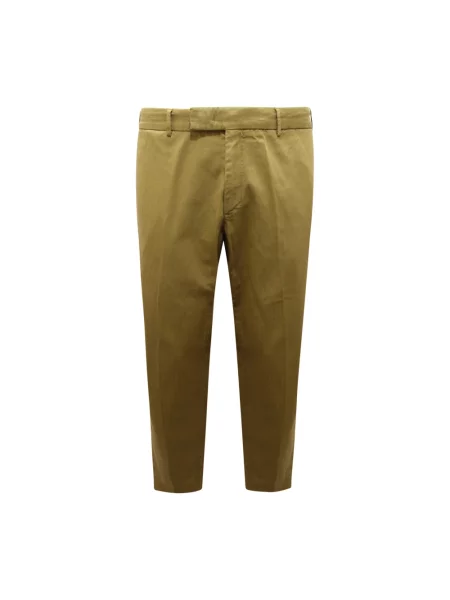 Lniane spodnie Pt01 zielone
