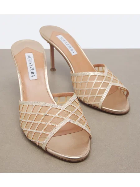 Papuci tip mules Aquazzura plasă