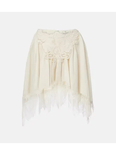 Fustă Blumarine din dantelă alb