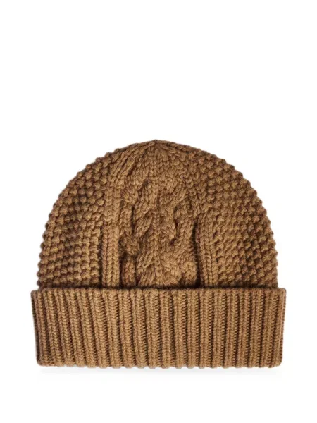 Căciulă Dondup cu broderie tricotate maro