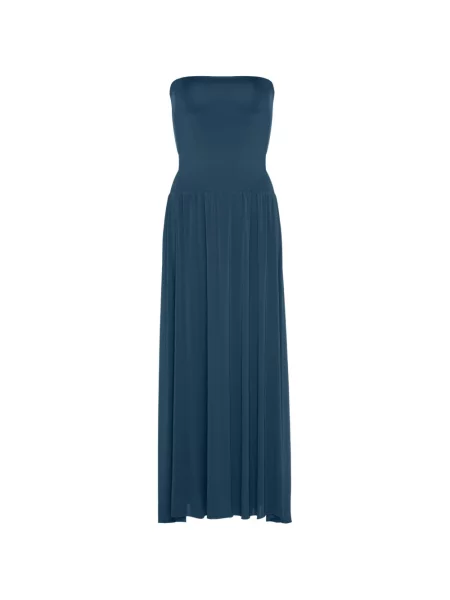 Rochie maxi Eres de costum albastru