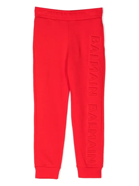 Spodnie dziecięce Balmain czerwone