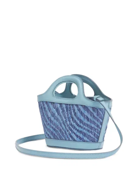 Geantă Marni cu broderie albastru